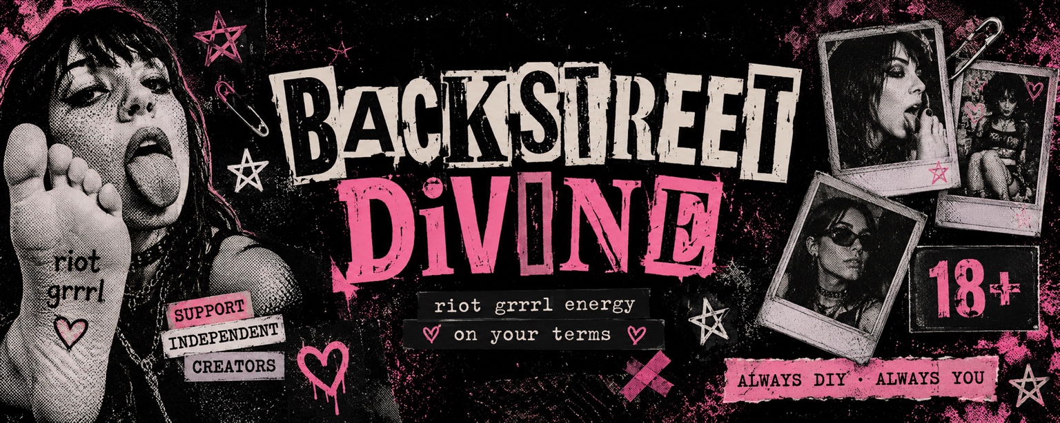 Backstreet Divine riot grrrl collage banner